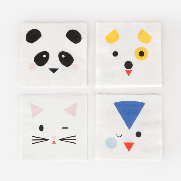 Mini Animal Party Napkins