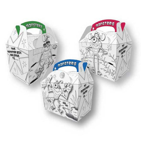 Monsters Colour-in Party Gable Box