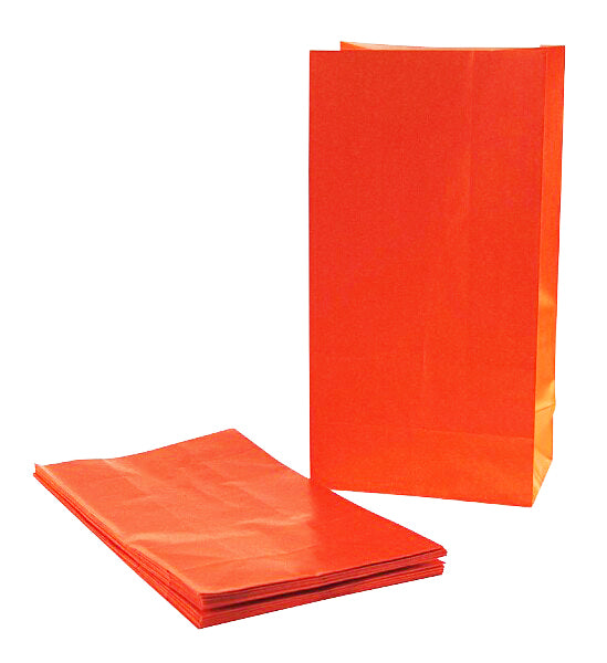 Orange Plain Paper Party Gift Bags