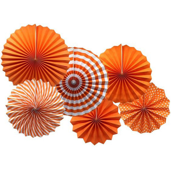 Sunkissed Orange Paper  Fan Decoration Kit