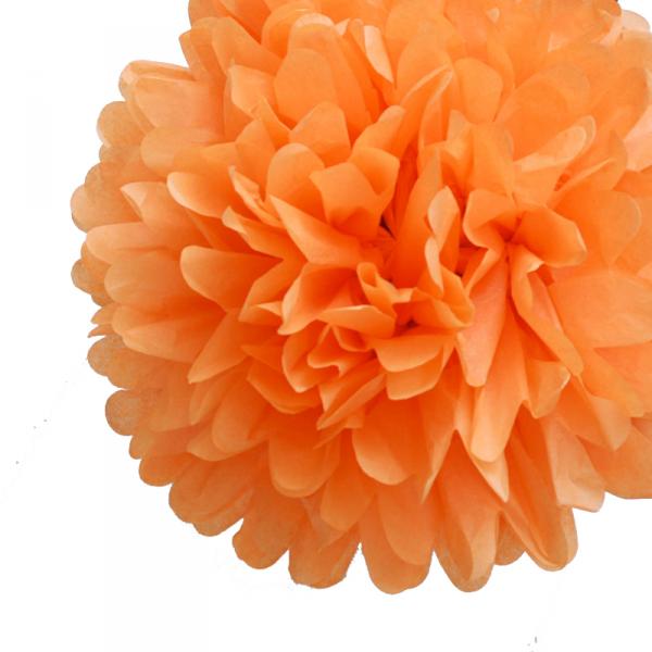 Orange 20cm Tissue Paper Pom Poms