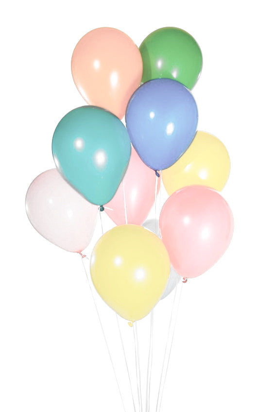 Rainbow Assorted Pastel Latex Balloons