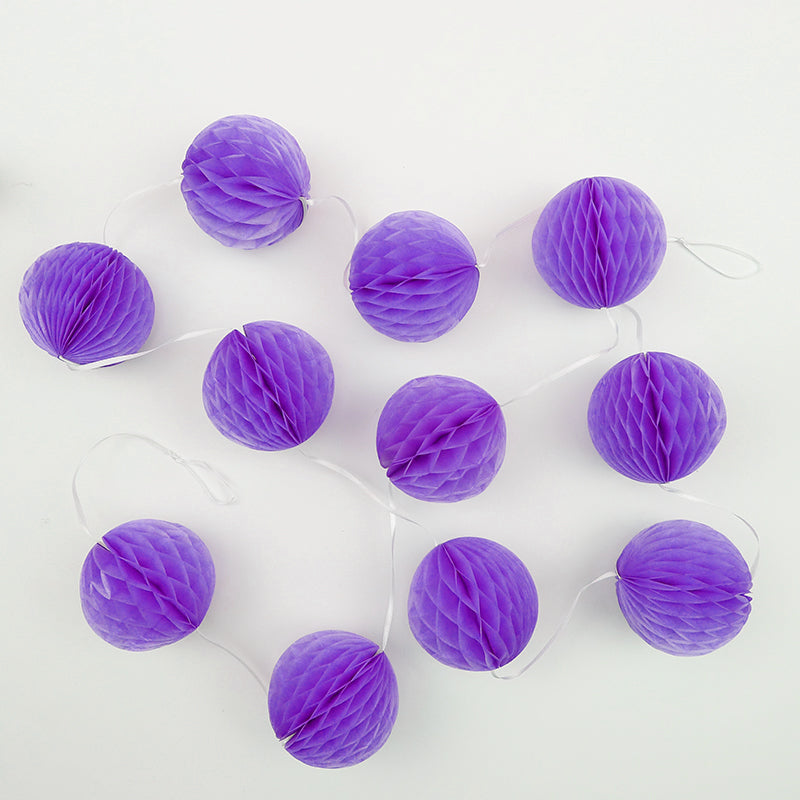 7cm Pretty Purple Honeycomb Garland