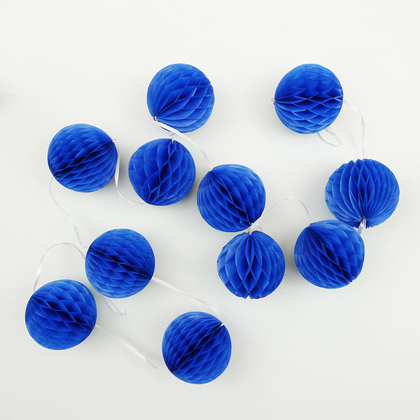 7cm Royal Blue Honeycomb Garland