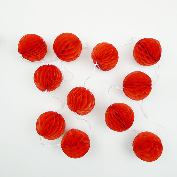 7cm Red Honeycomb Garland