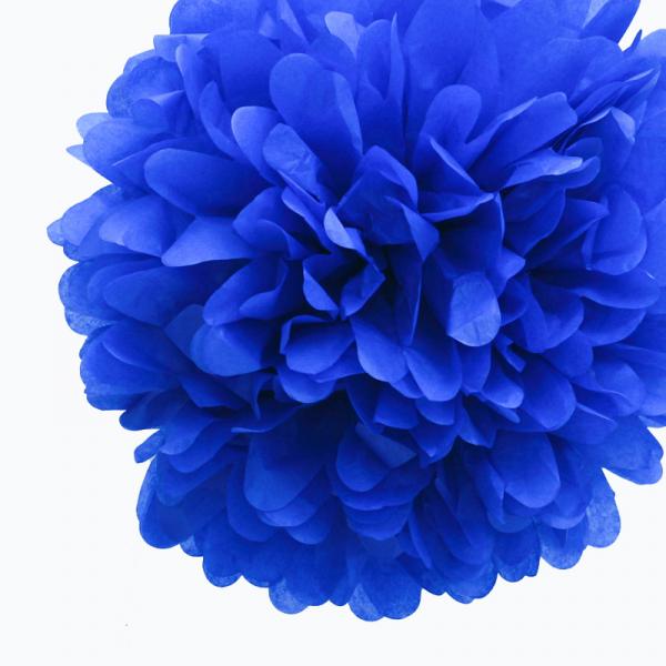 Royal Blue 20cm Tissue Paper Pom Poms