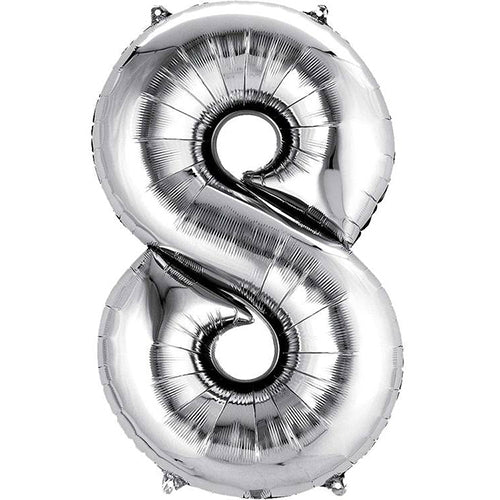 Silver Jumbo Foil Balloon # 8