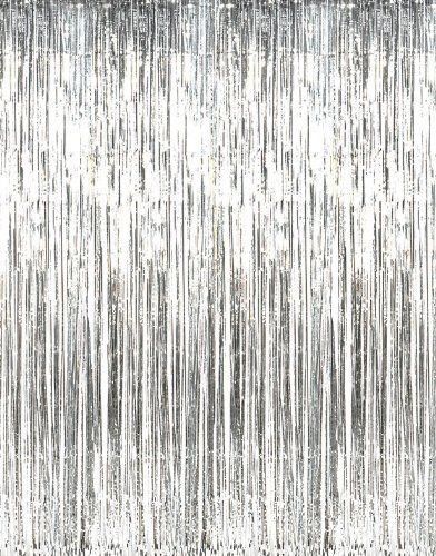 Silver Metallic Foil Fringe Curtain