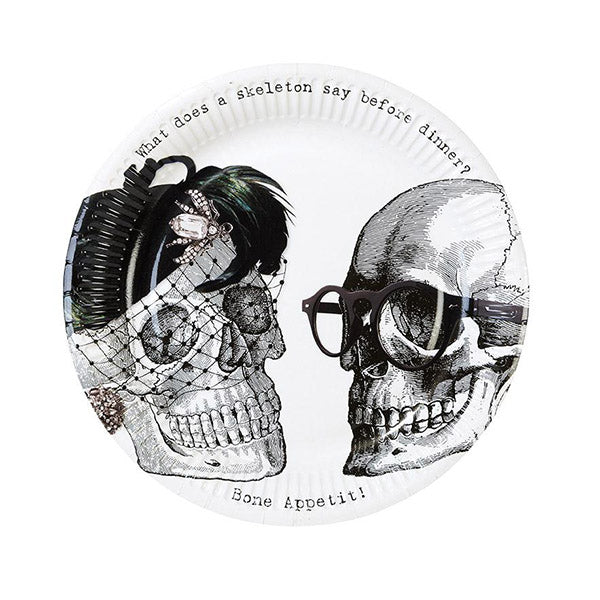 Skeleton Crew Halloween Paper Plates Talking Tables