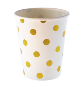 Gold Foil Polka Dot Paper Cups