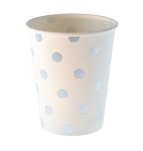 Silver Foil Polka Dot Paper Cups
