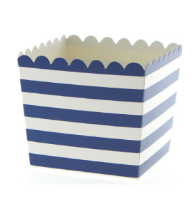 Navy Candy Stripe Mini Treat Boxes