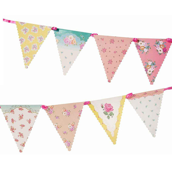 Truly Scrumptious Floral Vintage Bunting Talking Tables