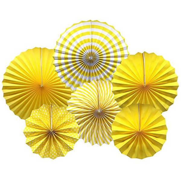 Yellow Paper Fan Decoration Kit